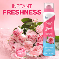 Secret Dry Spray uses pH-balancing minerals for gentle skin support.