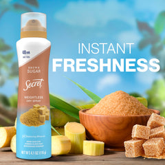Secret Dry Spray conveys weightless protection during workouts and everyday activities.