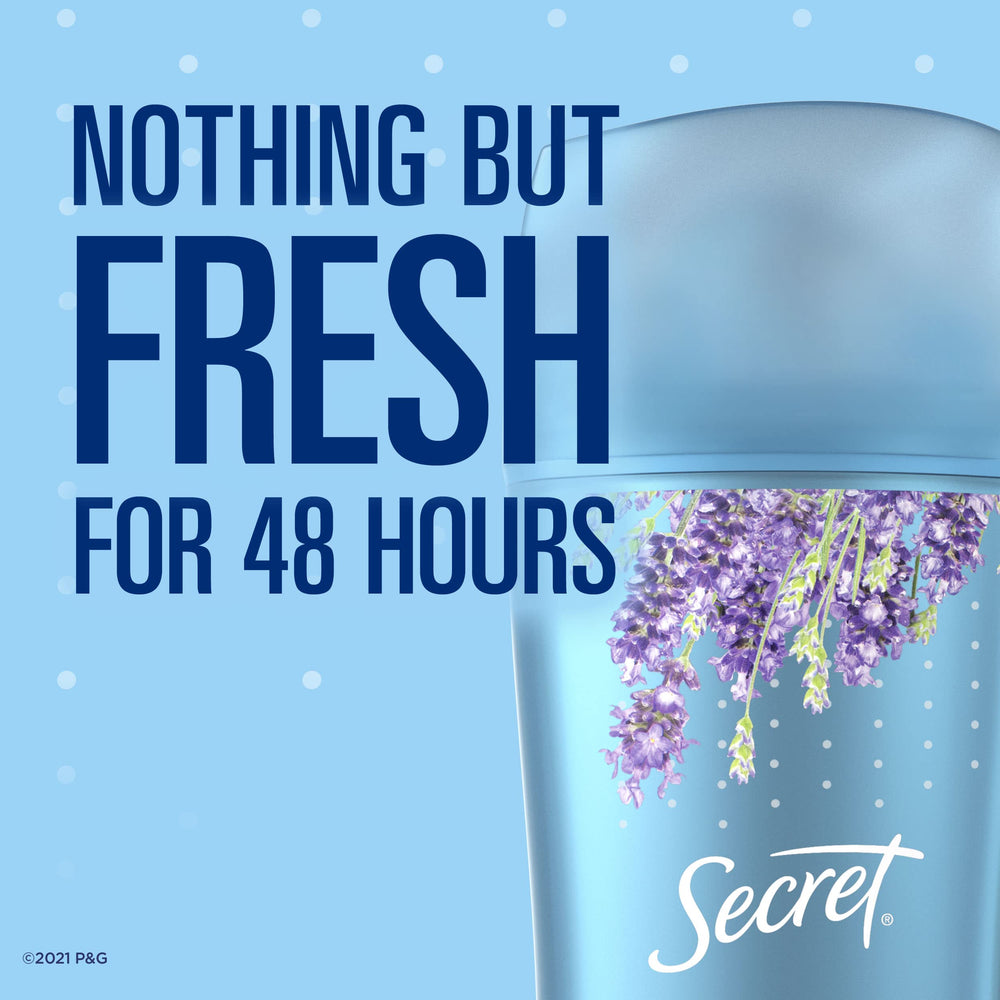 Secret Fresh Luxe Lavender bottle cap highlighting travel-friendly packaging.