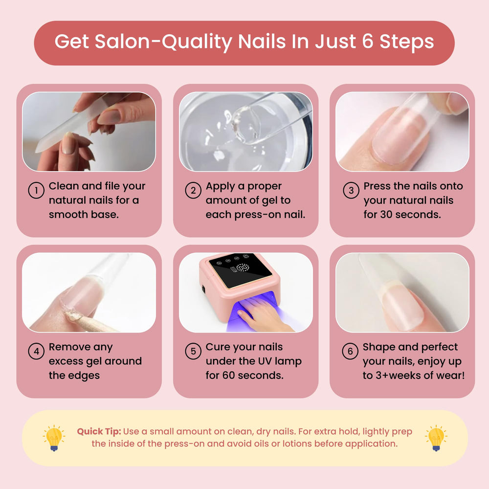 Secret Nails GLUI clean removal enables quick changes without damage.