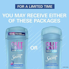 Secret Outlast Clear Gel application underarm demonstrates smooth glide.