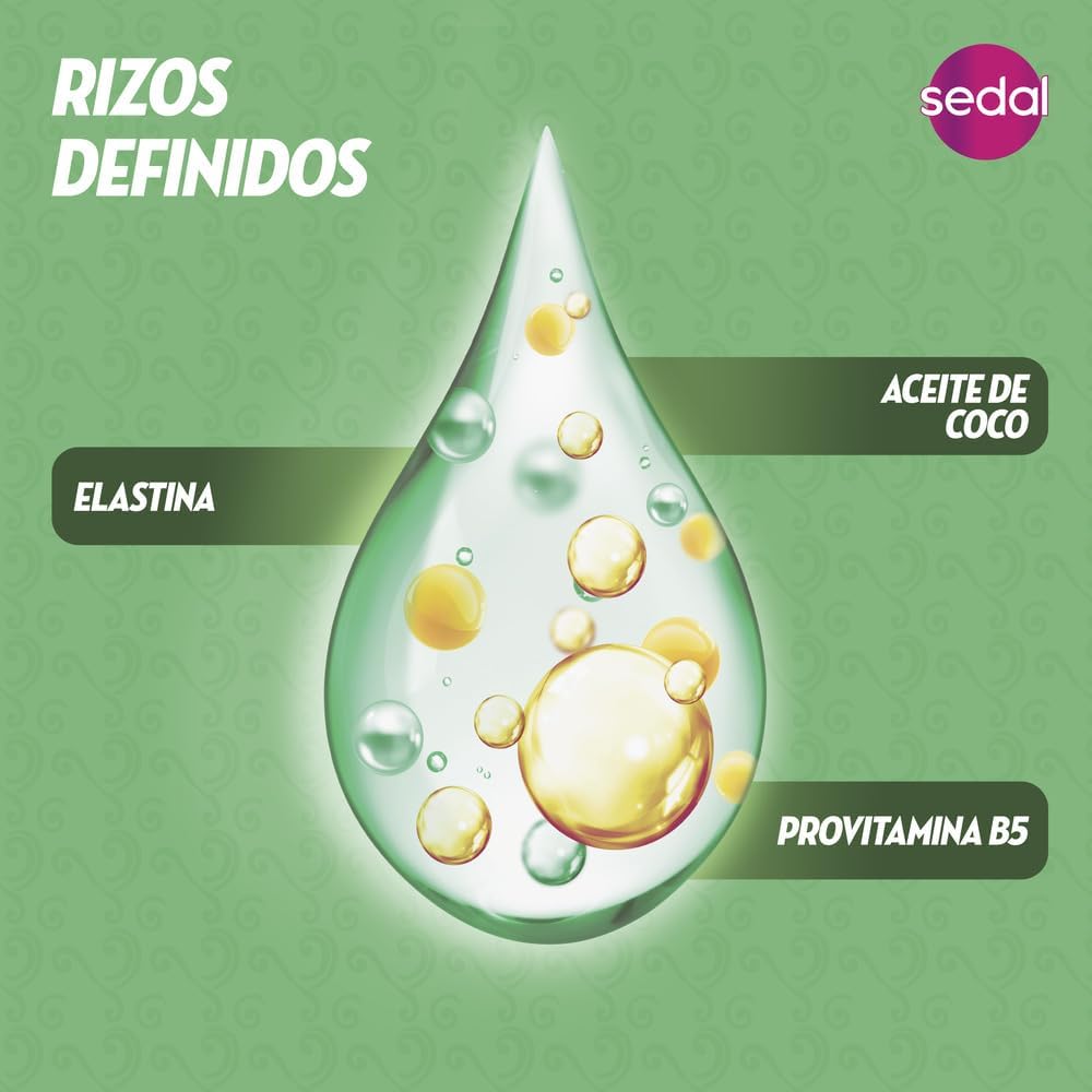 Sedal 24h hydration texture close-up illustrating long-lasting moisture for curls.