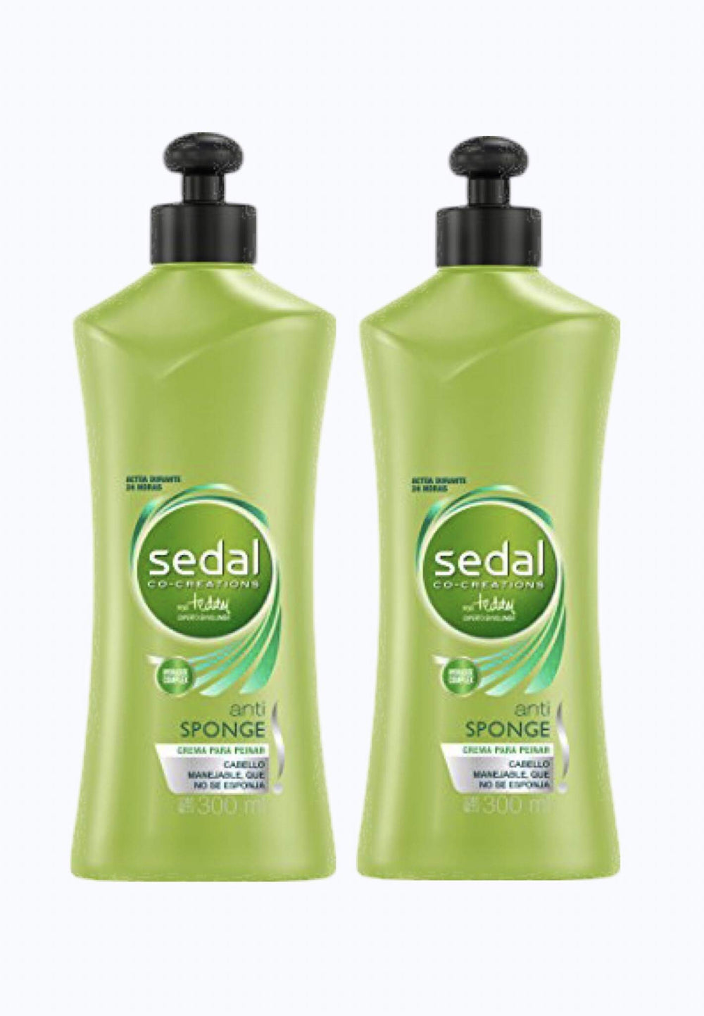 Sedal Anti Sponge Hydracate Cream two-pack on display for everyday frizz control.