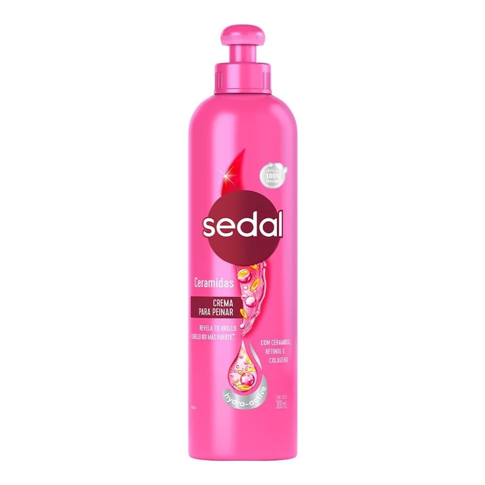 Sedal S.O.S Ceramides bottle front for easy styling and shine.