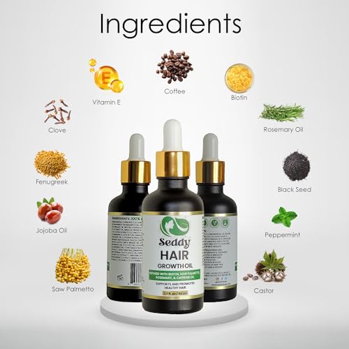 Seddy Hair Growth Oil dropper close-up ready for application