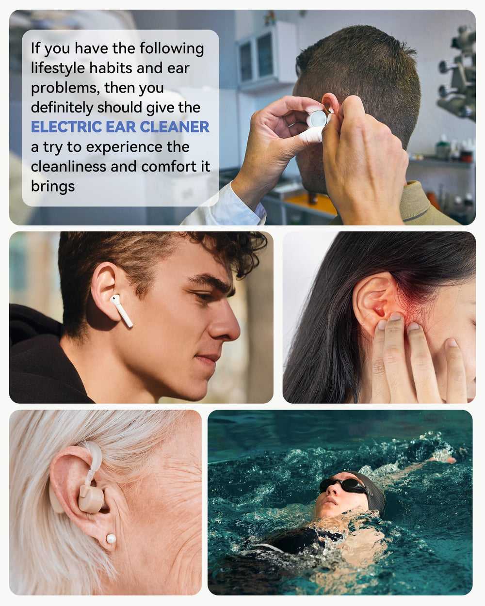 SEEDEAR four water pressure modes for customizable ear irrigation