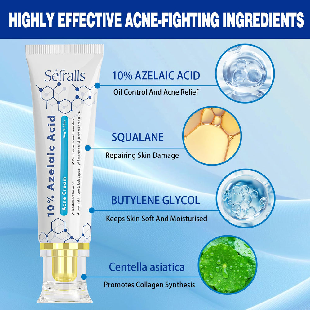 Sefralls cream texture swirl suggests a light, fast-absorbing formula for daily use.