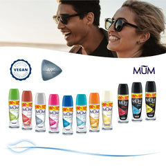 Seidensticker Mum Roll On Cool Blue lifestyle desk setup with compact packaging