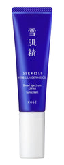 SEKKISEI Herbal UV Defense Gel on the face during application for lightweight protection