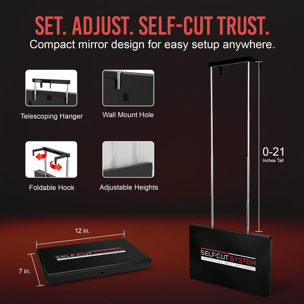 Self-Cut System 360° view helps trim evenly from all angles.