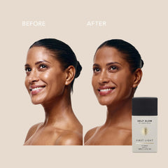 Self Glow by James Read serum swirl on skin reveals warmth.