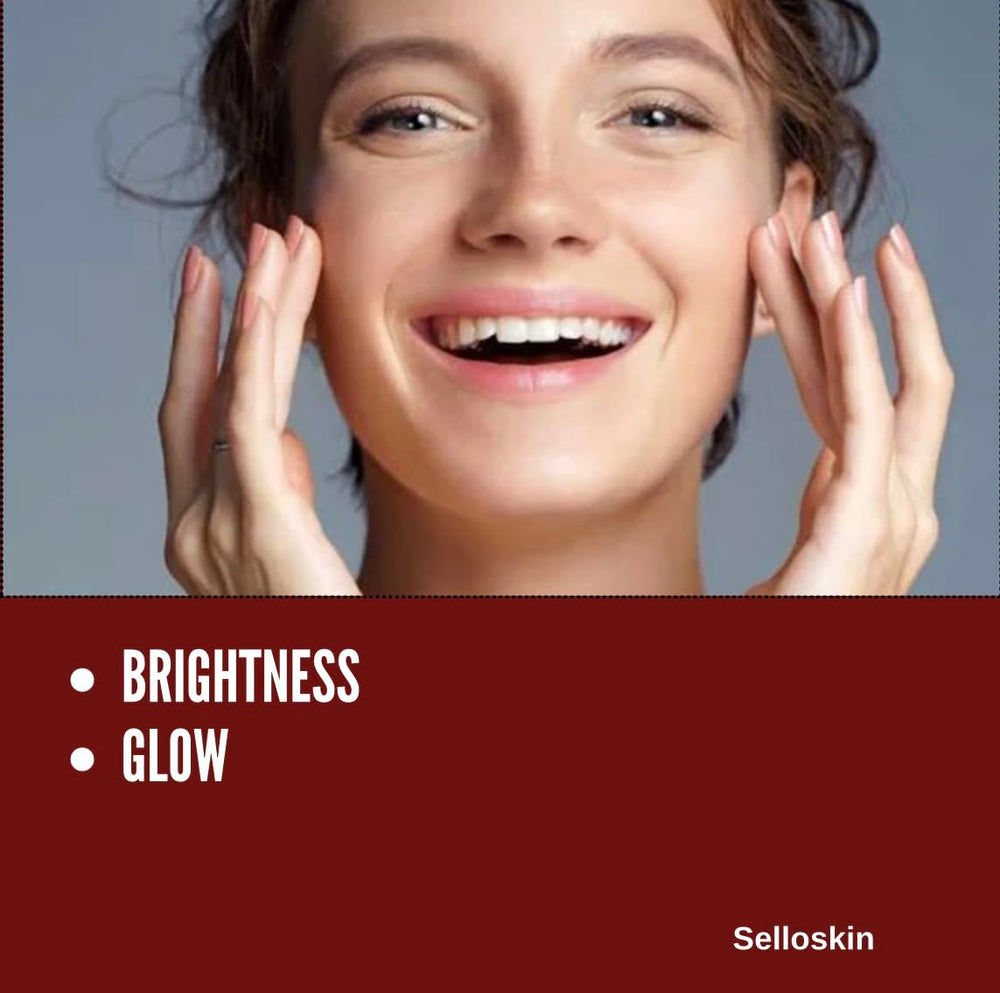 Selloskin Vitamin C Serum on skin delivers radiant glow