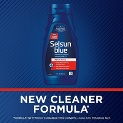 Selsun Blue menthol cooling splash conveys refreshing scalp sensation