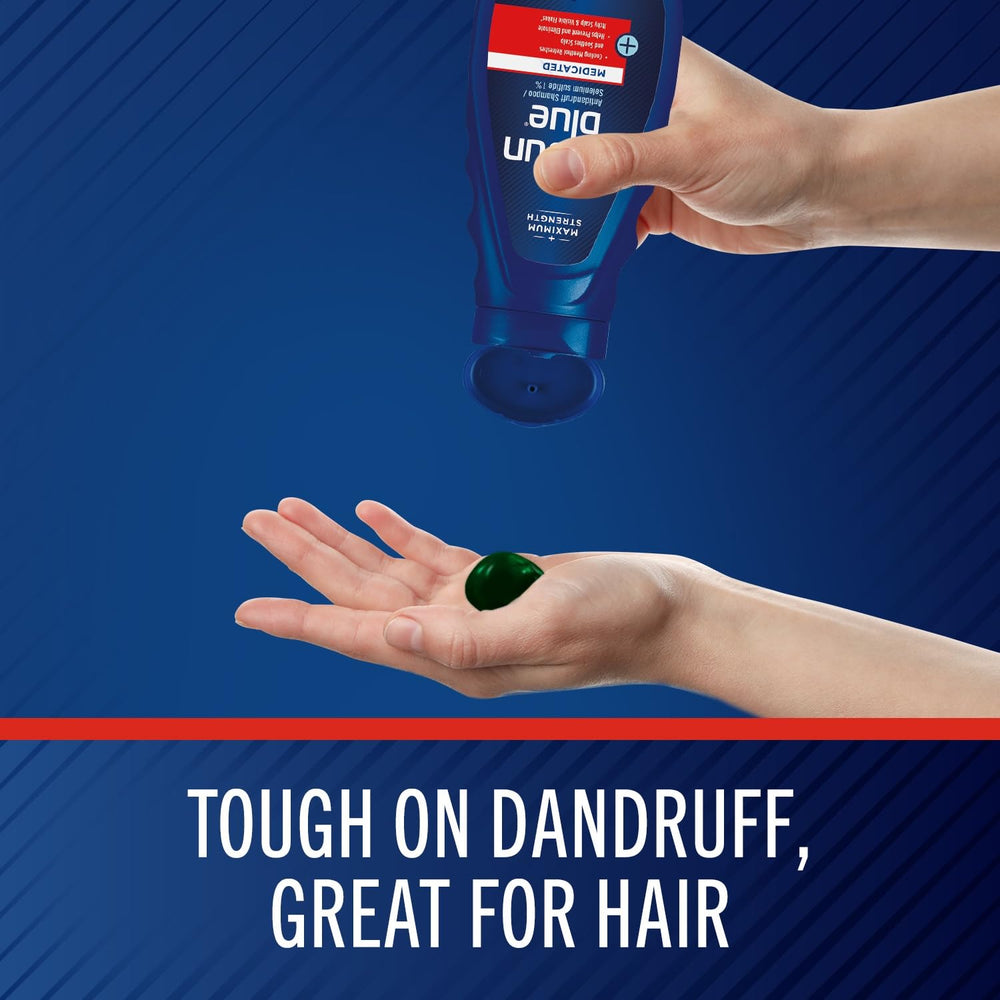 Selsun Blue quick-lather formula image suggests fast cleansing