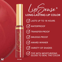 SeneGence LipSense customizable shades with matte, shimmer, and frost finishes.