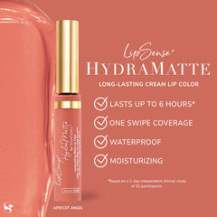 SeneGence LipSense HydraMatte hydrating lip care with Aquaxyl and Shea Butter.