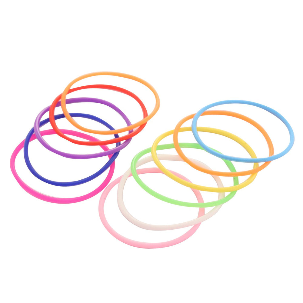 Senkary 80s rainbow jelly bracelets capture a colorful retro vibe for celebrations.