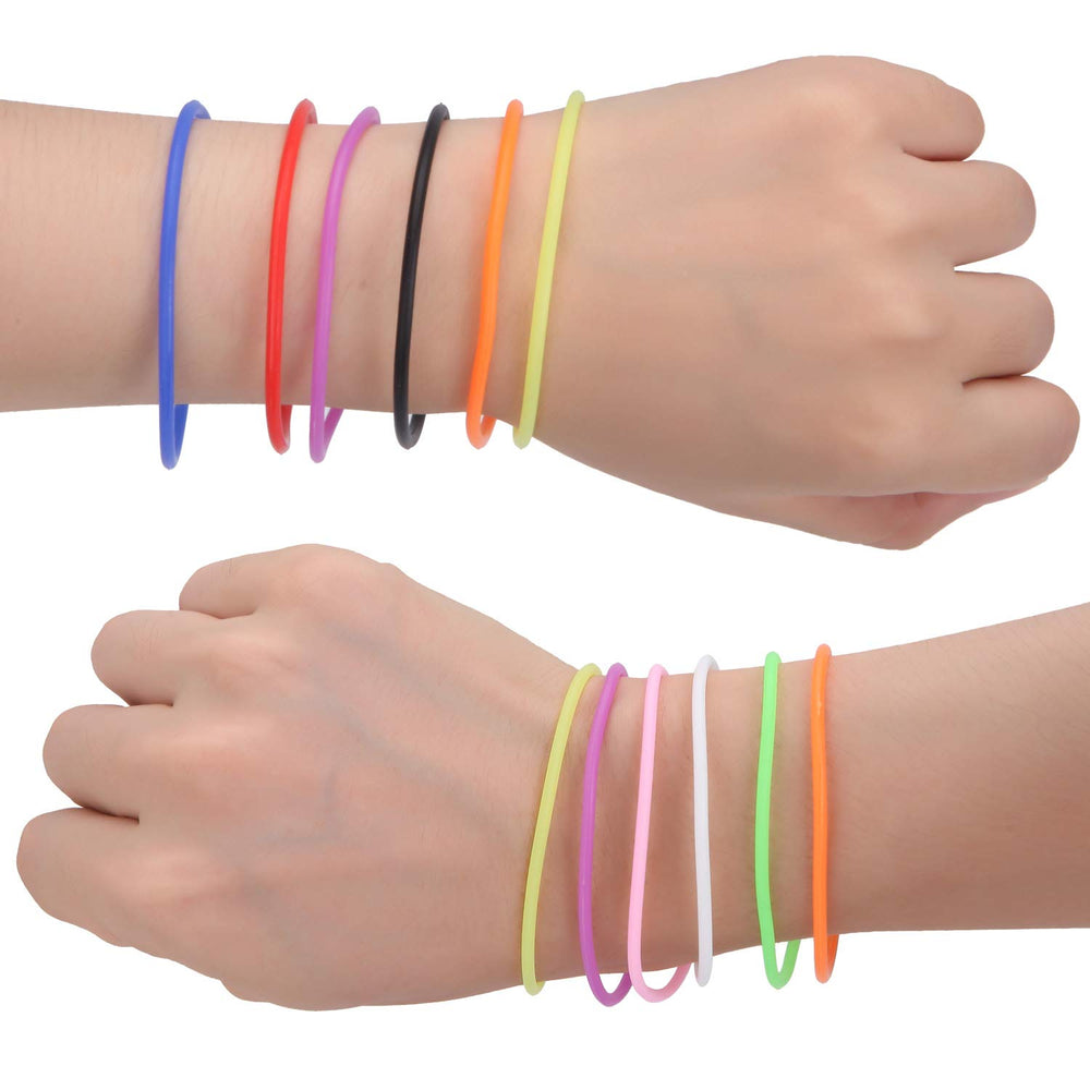 Senkary unisex jelly bracelets add vibrant color to outfits and events