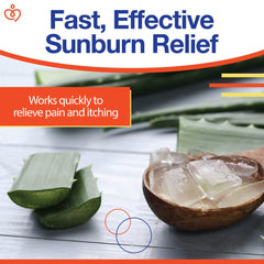 Sensiv Aloe Gel cooling application shows outdoor use and soothing sensation.