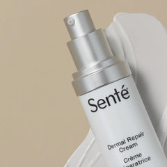 Sente Dermal Repair Cream during morning routine addressing redness appearance and texture