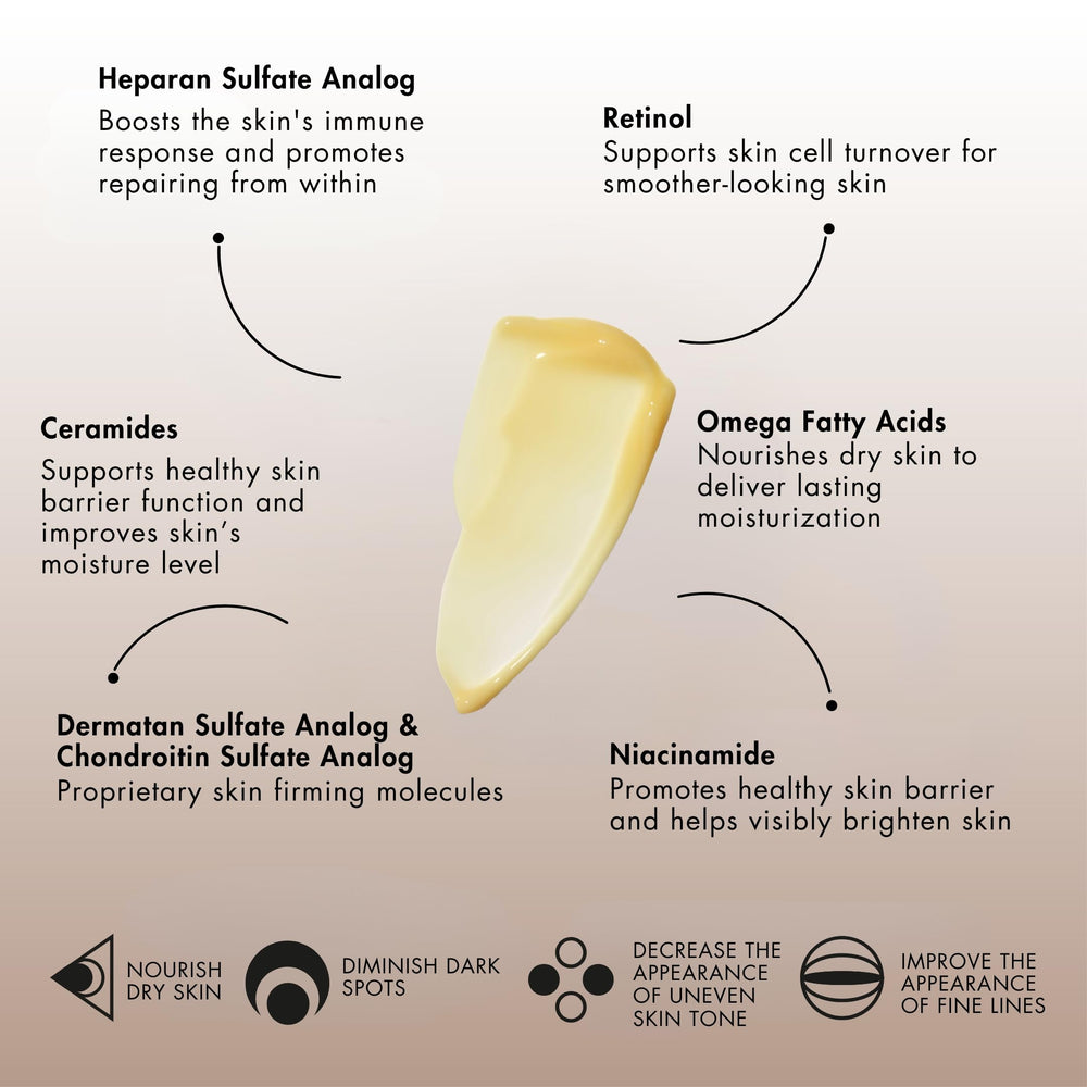 Sente Even Tone Cream hand swirled to reveal creamy texture and smooth feel