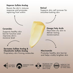 Sente Even Tone Cream hand swirled to reveal creamy texture and smooth feel