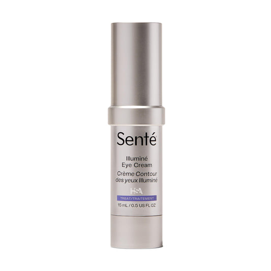 Senté Illumine Eye Cream packaging tube for convenient daily hydration and care