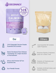 SEONNIX lavender steamer dissolving to release calming aroma during a shower