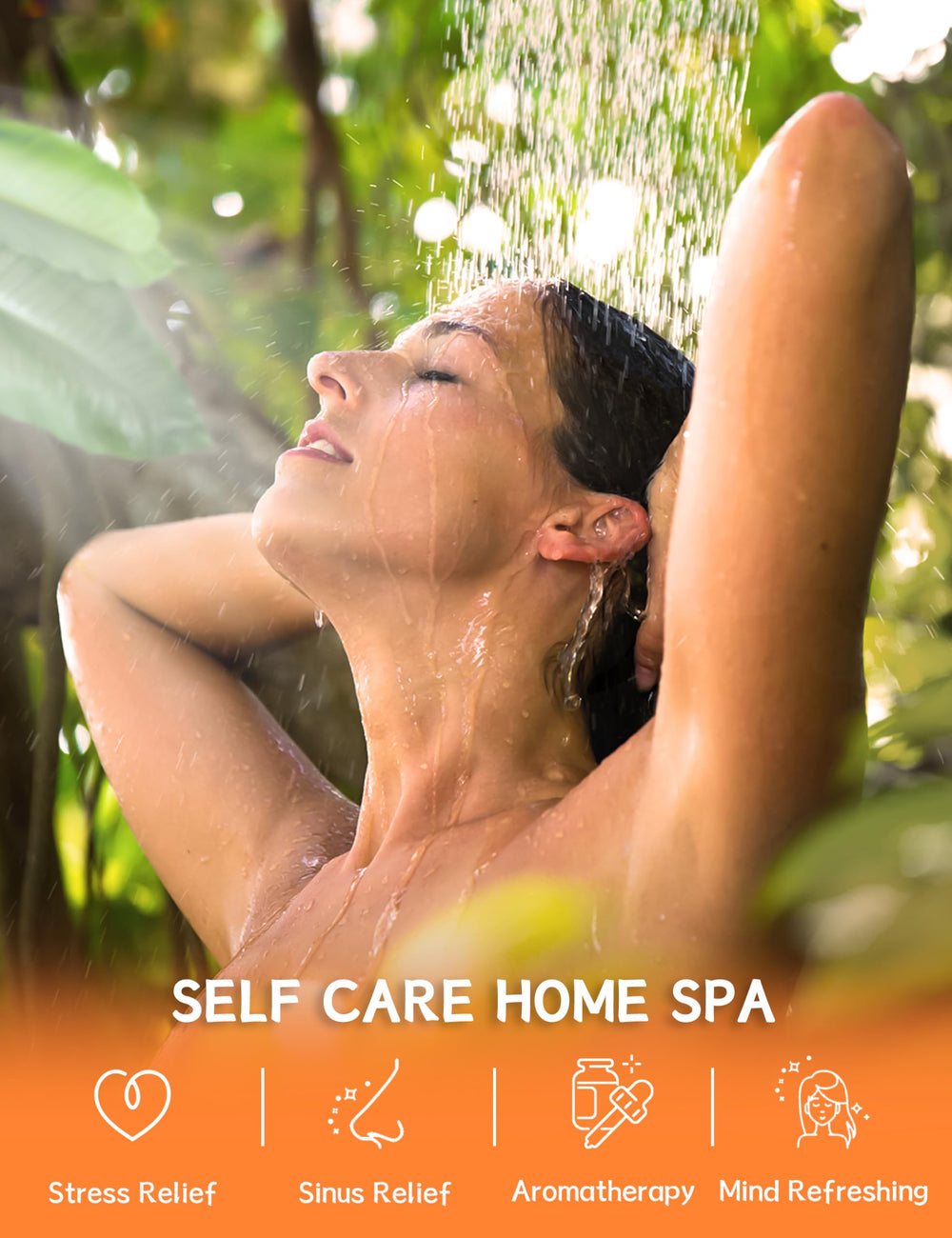 SEONNIX Shower Steamers pack close-up label shows natural oils