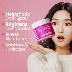 SeoulCeuticals Kojic Cream texture on skin demonstrates gentle exfoliation