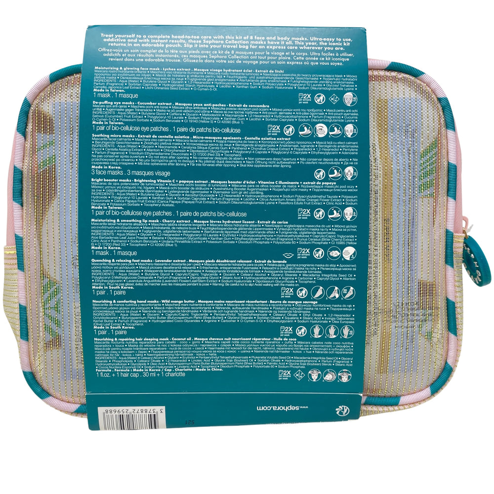 SEPHORA Collection 8 Face & Body Mask Set variety masks for targeted moisture and soothing care
