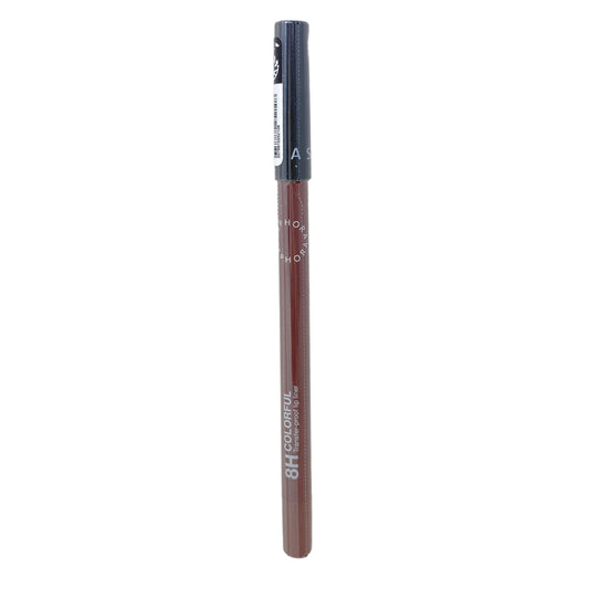 Sephora Collection 8H Lip Liner Cinnamon Brown close-cap swatch shows transfer-proof, long-lasting color.