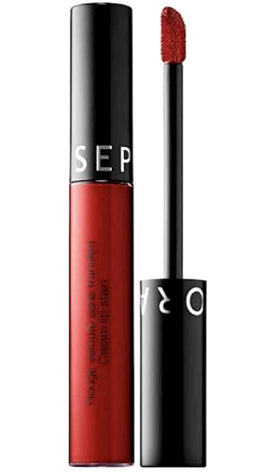 SEPHORA COLLECTION Cream Lip Stain Red Desert, front view, long-lasting color.