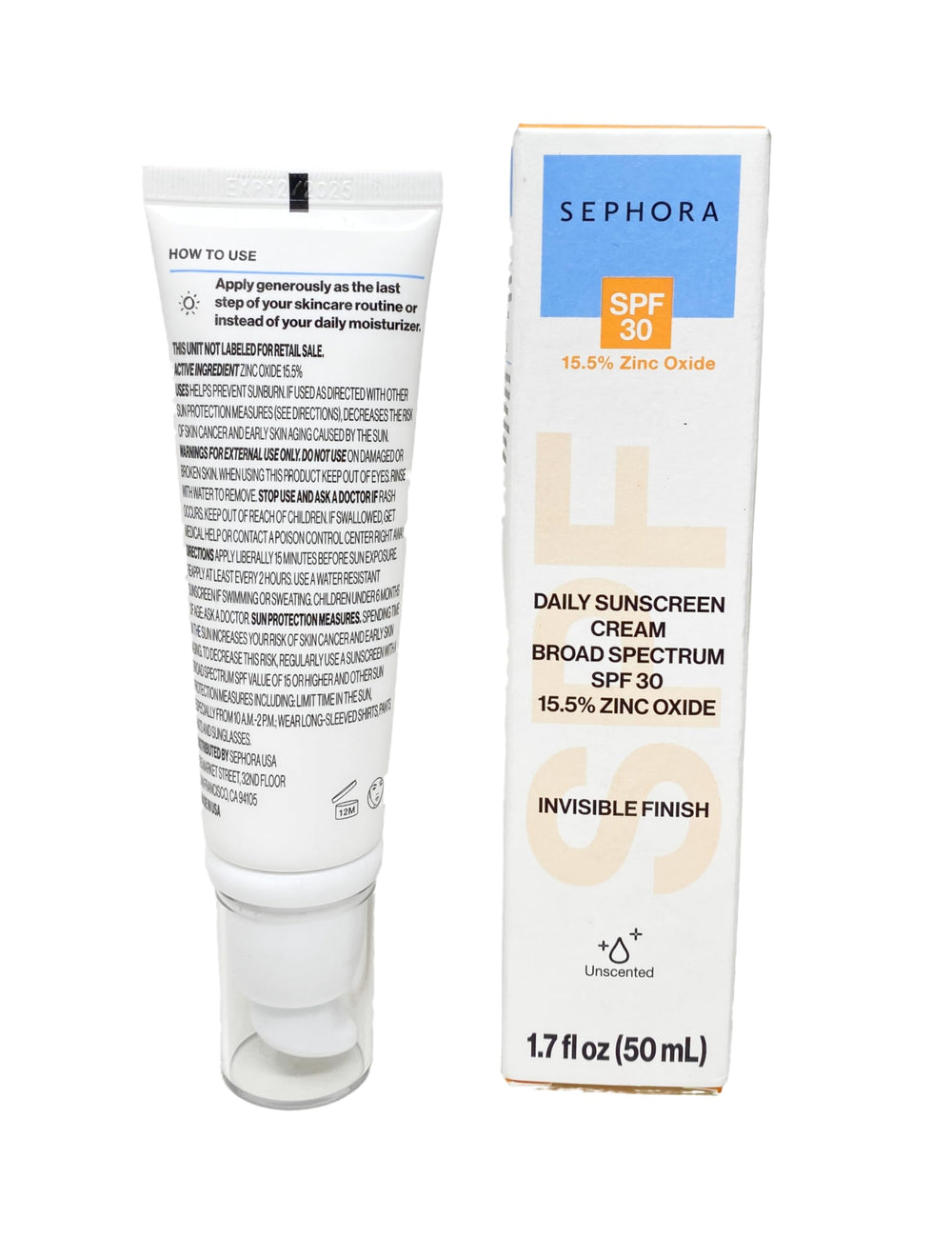 SEPHORA Collection Daily Sunscreen Cream SPF 30 being applied for daily sun protection.