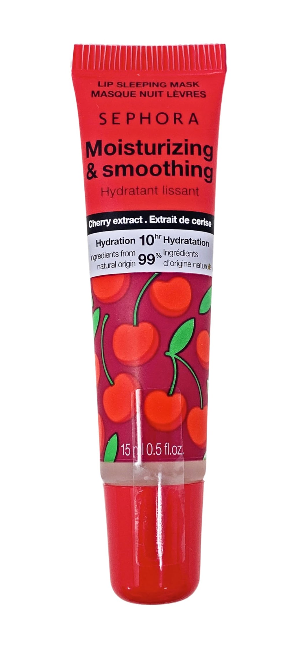 Sephora Collection Cherry lip sleeping mask jar delivers overnight hydration.