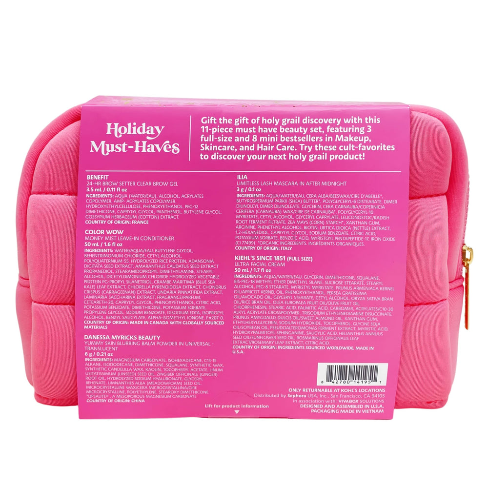 SEPHORA Favorites Holiday Must-Haves 11-Piece Gift Set assorted beauty items for try-and-discover.