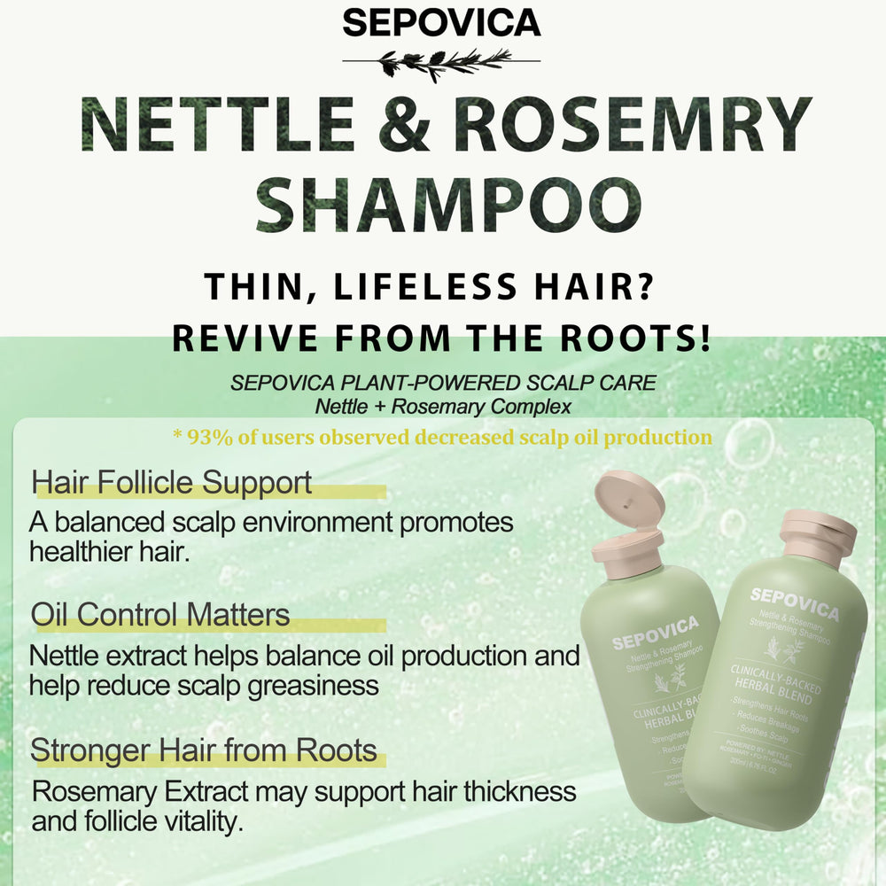 Creamy lather from SEPOVICA shampoo demonstrates gentle cleansing for balanced hair.