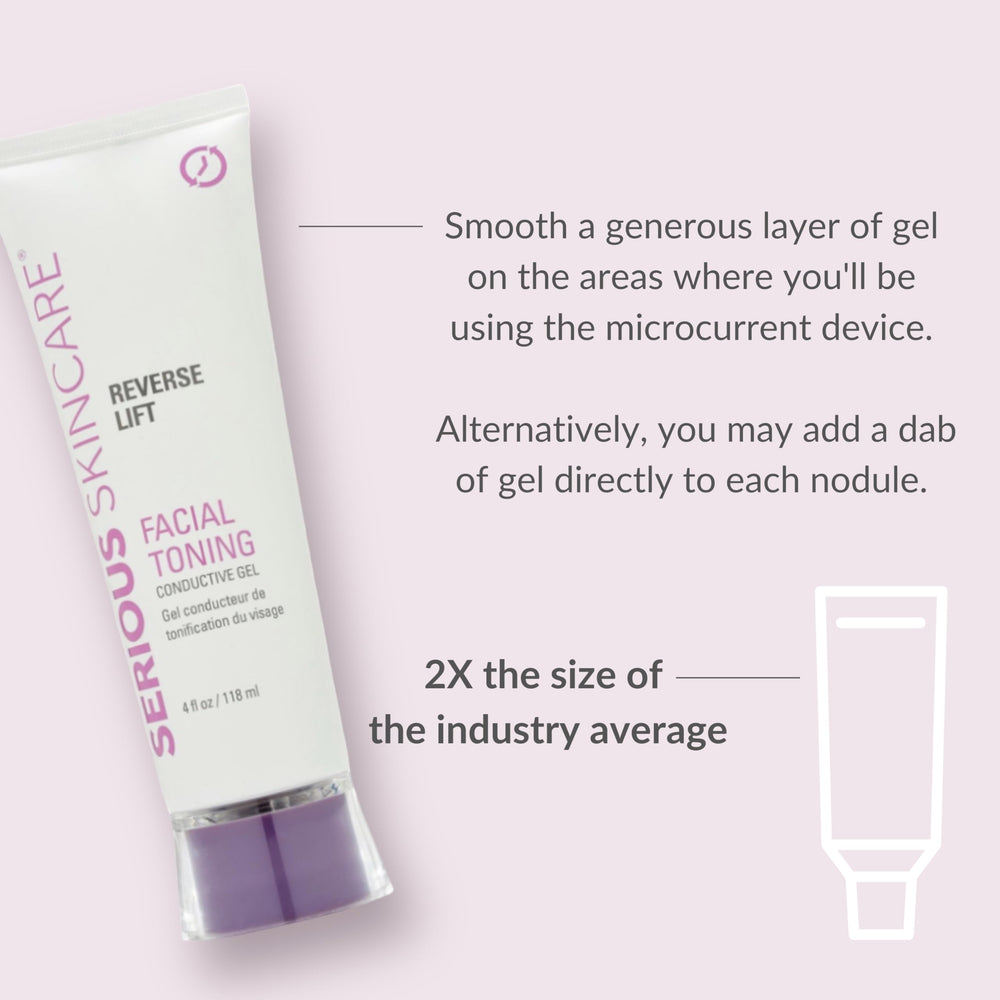 Gel glide during a microcurrent session highlighting even distribution