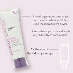 Gel glide during a microcurrent session highlighting even distribution