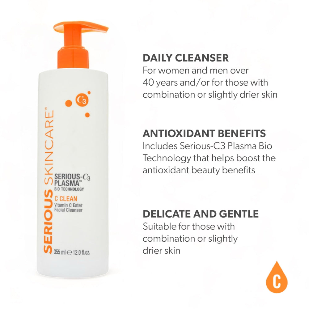 Close-up of creamy texture of Serious Skincare Hydrating C Cleanser