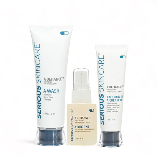 Serious Skincare Retinol Serum Concentrate pump bottle for smoother skin.