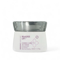 Serious Skincare Reverse Lift CORREC-CHIN IN-TENSE bottle for targeted neck and jawline care