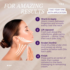 Serious Skincare Reverse Lift neck profile closeup showing lifted look