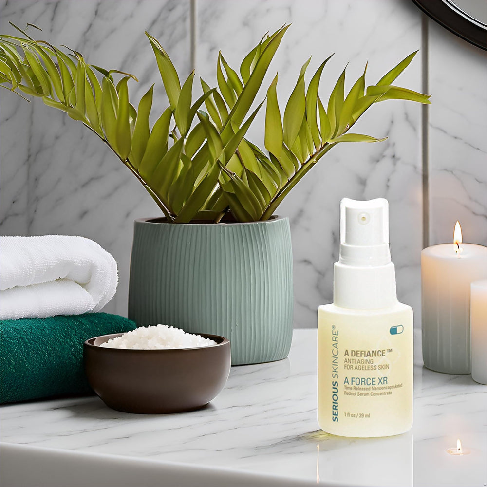 Serious Skincare Vitamin A Force XR pore-minimizing treatment in action.