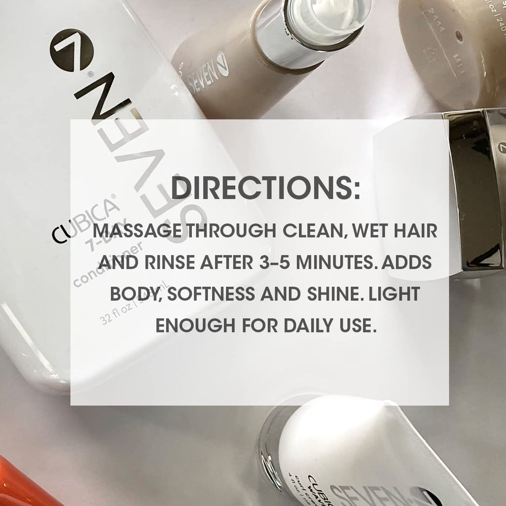 SEVEN Cubica 7-Day conditioner being applied to hair for smooth detangling