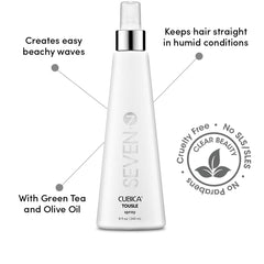 SEVEN Cubica Tousle volume boost supports natural body without crunch.
