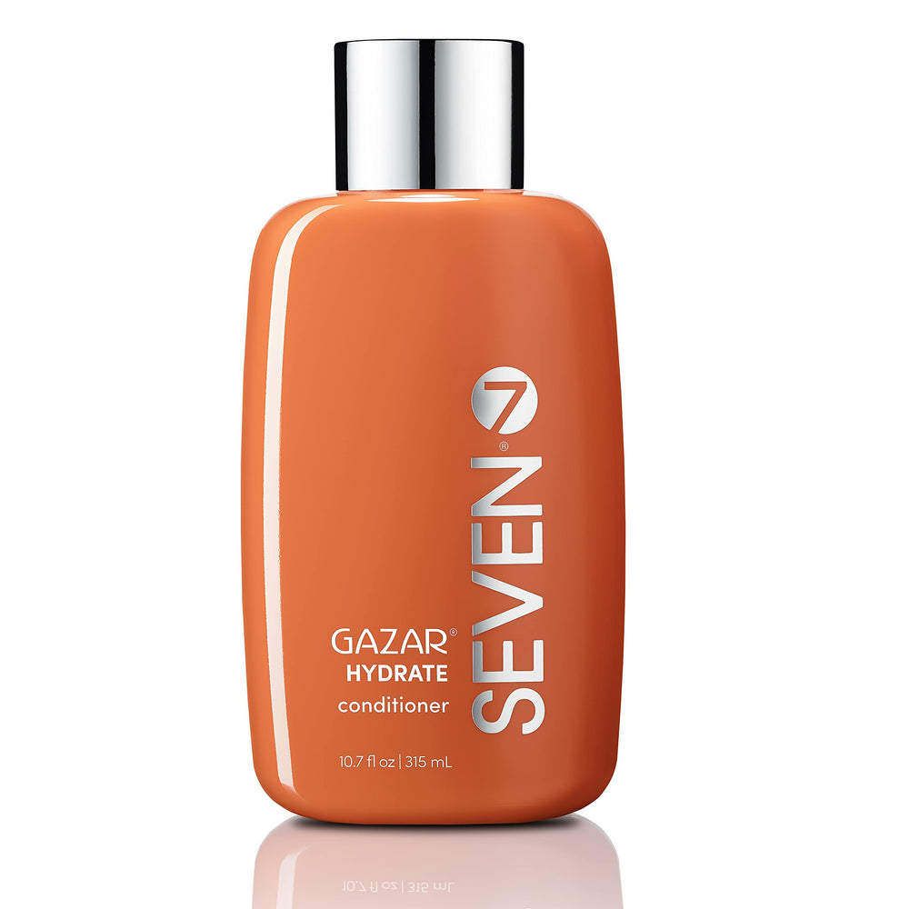 SEVEN Gazar Hydrate Conditioner bottle on a clean vanity, rich hydration for dry hair