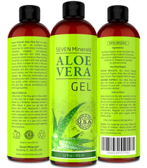 Seven Minerals Aloe Vera Gel close-up texture highlights non-sticky finish.