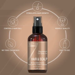Seven Minerals magnesium spray ingredients closeup highlights aloe vera and mineral-rich components.