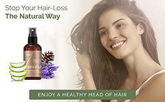 Seven Minerals magnesium spray contacting scalp during use demonstrates refreshing application.